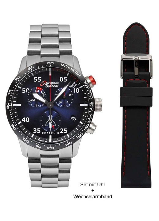 Ceas barbatesc Zeppelin 7298M-3-Set, Quartz, 43mm, 10ATM