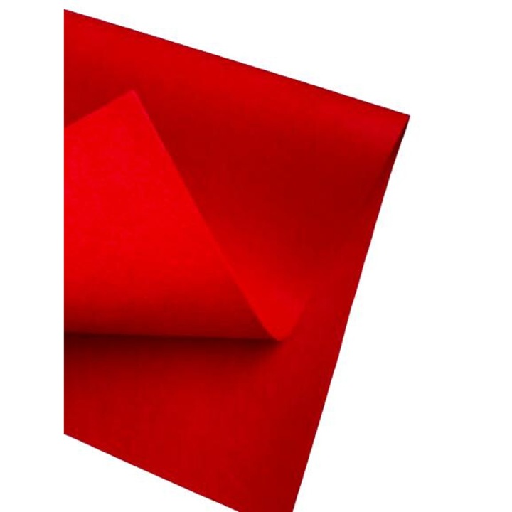 Fetru rigid1mm 50X50cm, rosu