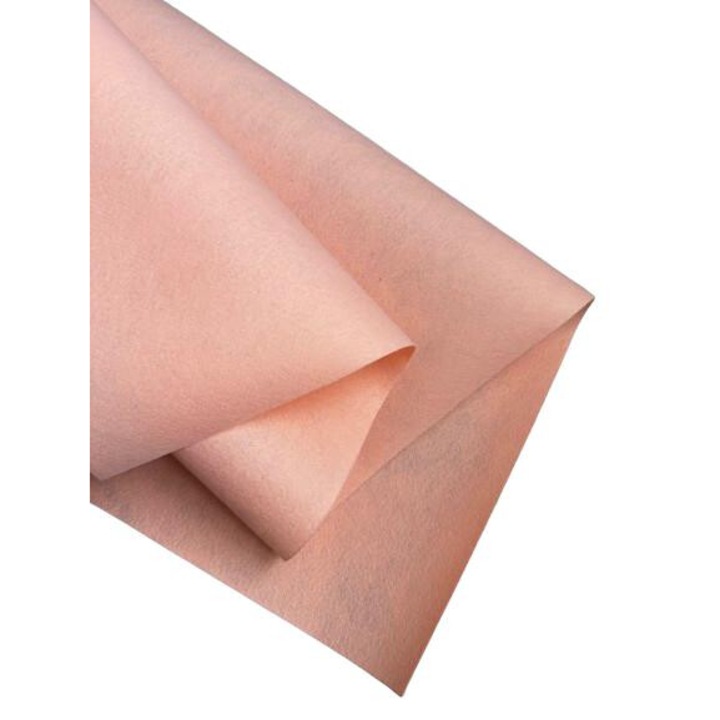 Fetru rigid1mm 50X50cm, roz piersica