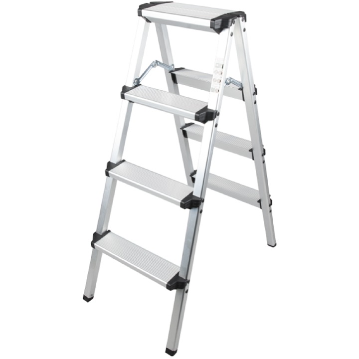 Scara Dubla din Aluminiu ETS, 4 trepte, inaltime 97 cm