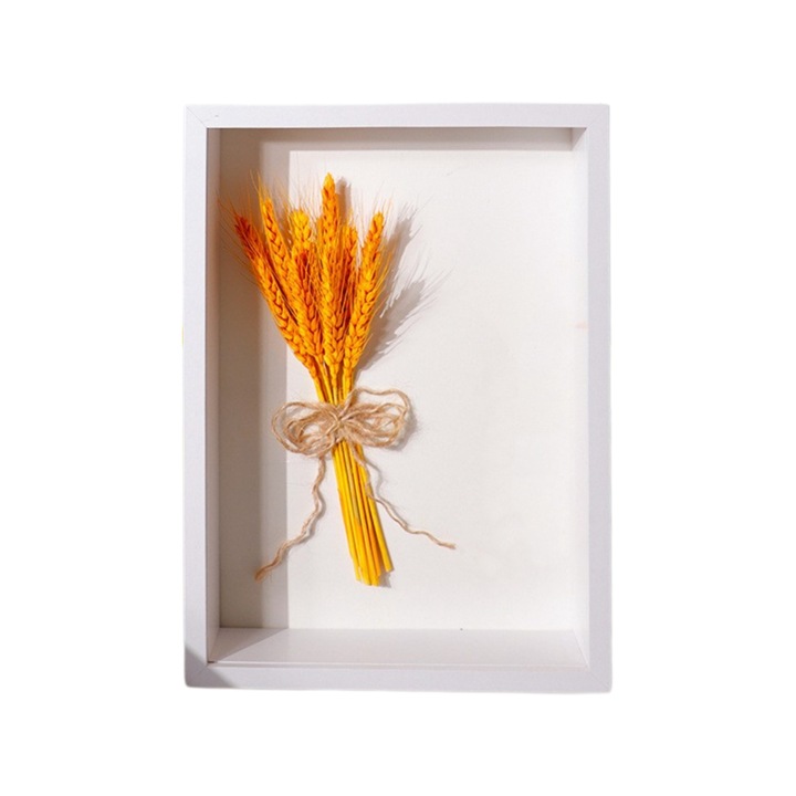 Fa és üveg képkeret, Cozevdnt, 27x22x6,5 cm, fehér