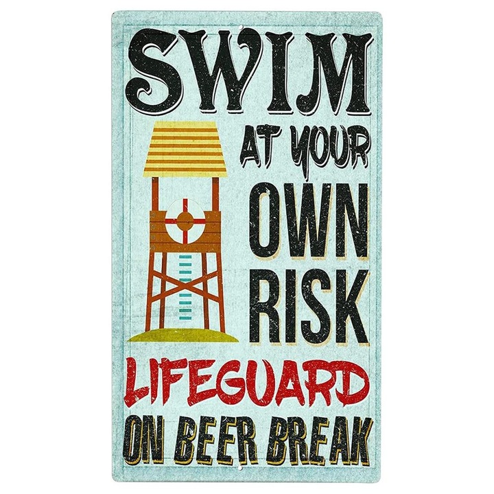 Medence szabálytábla, Jormftte, 30x20cm, professzionális grafika, élénk színek