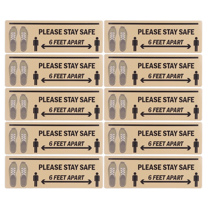 2 db távolságjelző matrica készlet, Jormftte, öntapadós matricák, élénk színek, vízálló, 30x30cm