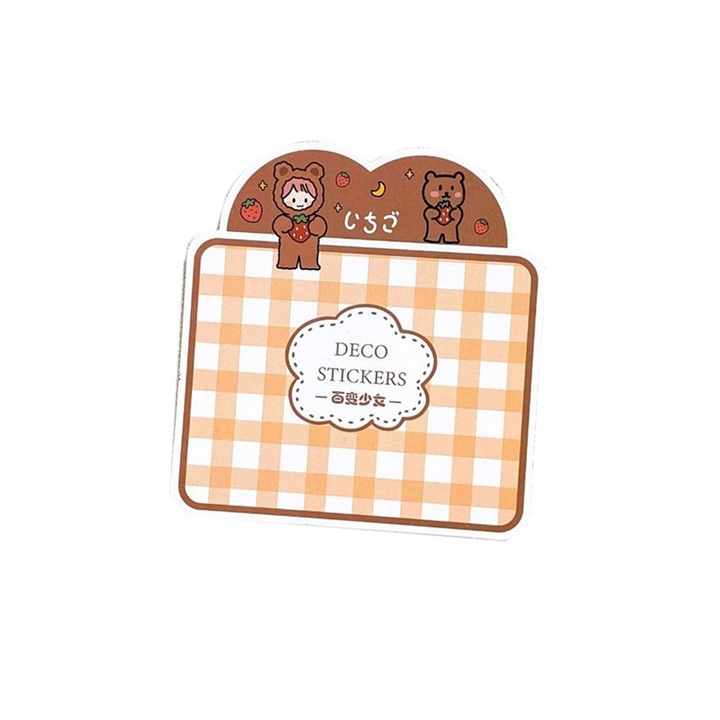 40 db-os dekoratív washi matrica készlet Jormftte, aranyos design, erős ragasztó, többszínű