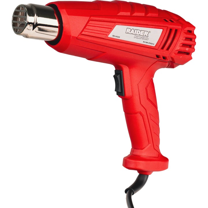 Пистолет за горещ въздух 2000W 2 степени 4 дюзи RAIDER RD-HG25
