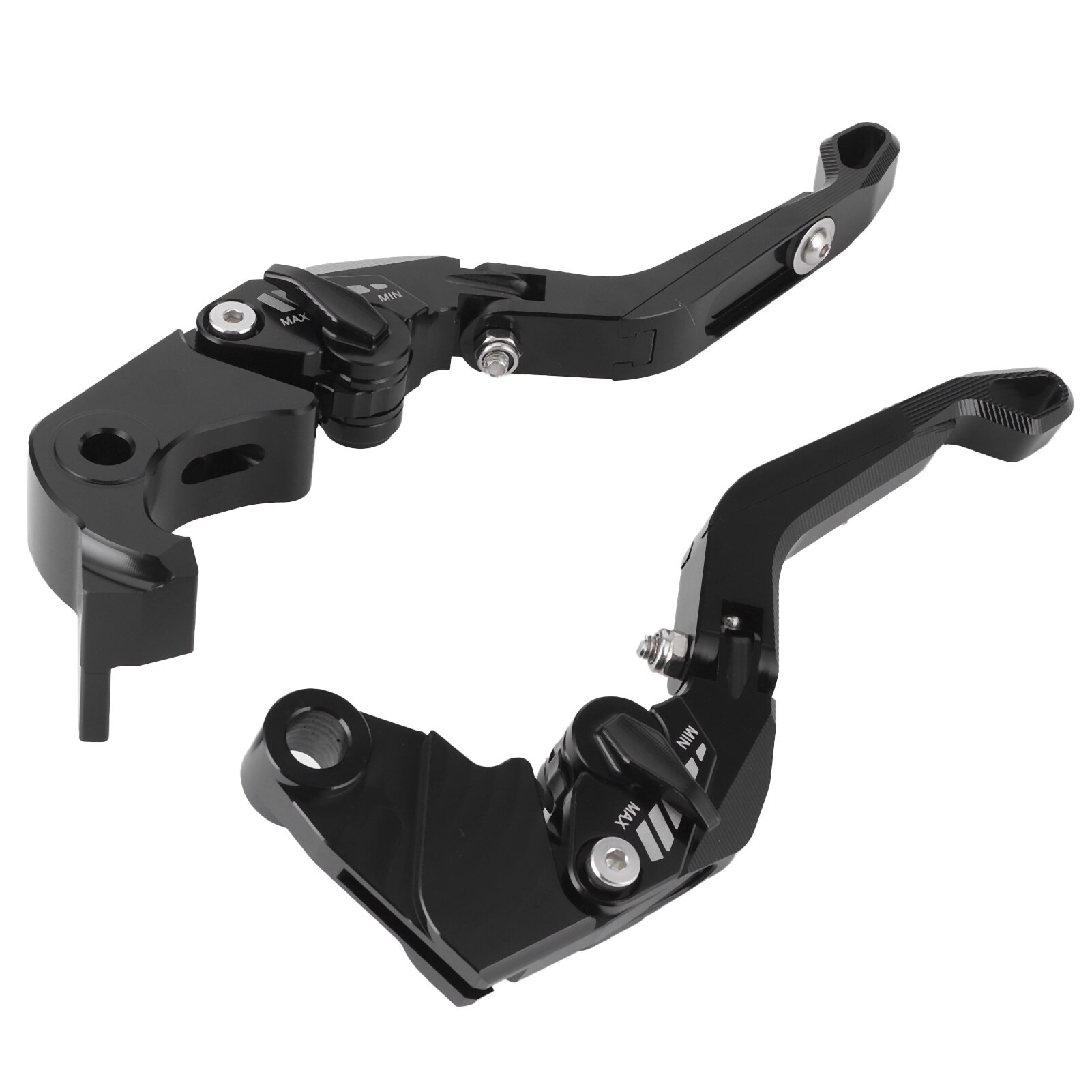 Manete ambreiaj si frana motocicleta Mmgoqqt, aluminiu, negru, set