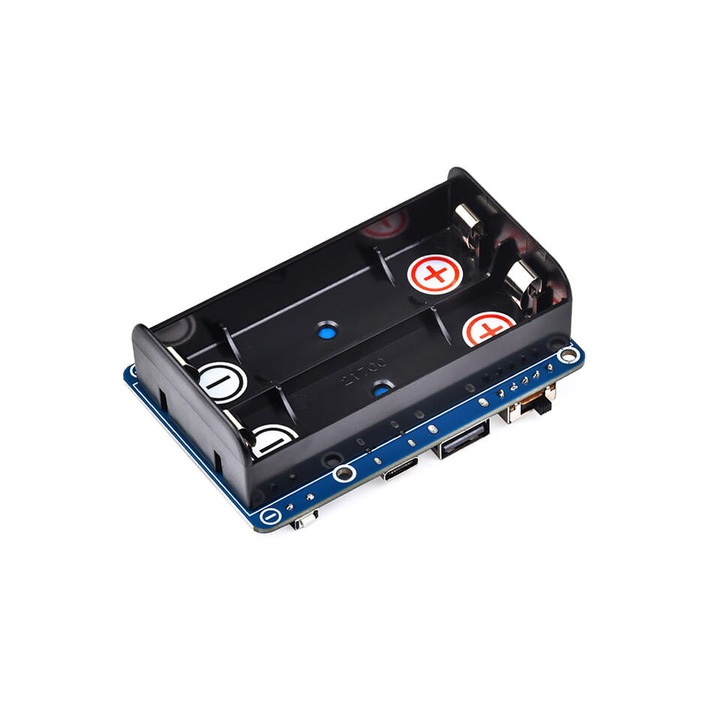 Modul, WaveShare, 5V-os, Raspberry Pi, UPS HAT (D) (EN), 25567