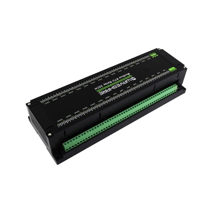 Relé modul, WaveShare, 32 csatornás, Modbus RTU Relay 32CH, 25140