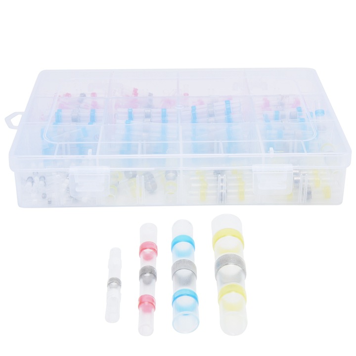 Conectori cap la cap termocontractabil, Enforose, set 200 buc, multicolor, impermeabili