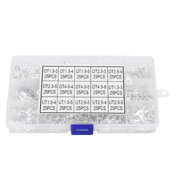 375 db hidegpréselt csővég készlet, Enforose, sárgaréz bevonatú, különböző modellek