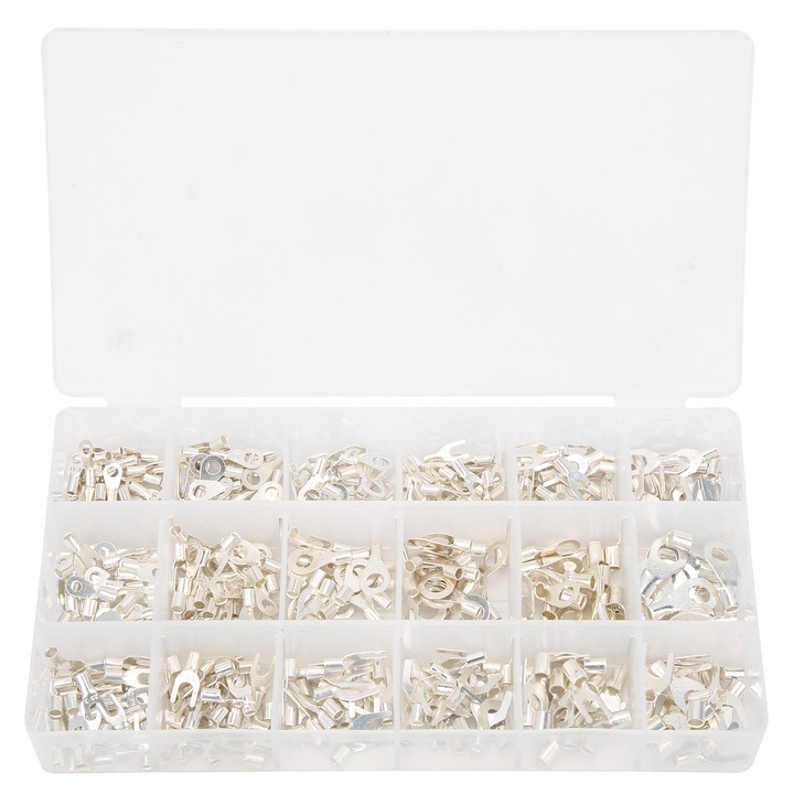 Set de terminale inelare Enforose, 420 bucati, conectori pentru cabluri electrice, bronz placat cu cositor