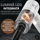Aspirator Auto 2 in 1 Portabil, BRAGUS, 9000 Pa, 120W, Acumulator 2400mAh, Autonomie 30min, Aspirare, Suflare, Vidare, Umflare, Lumina LED, 3 Accesorii, 3 Filtre HEPA Reutilizabile Incluse, Aspirator pentru Masina si Casa, Incarcare USB, Alb