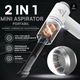 Aspirator Auto 2 in 1 Portabil, BRAGUS, 9000 Pa, 120W, Acumulator 2400mAh, Autonomie 30min, Aspirare, Suflare, Vidare, Umflare, Lumina LED, 3 Accesorii, 3 Filtre HEPA Reutilizabile Incluse, Aspirator pentru Masina si Casa, Incarcare USB, Alb
