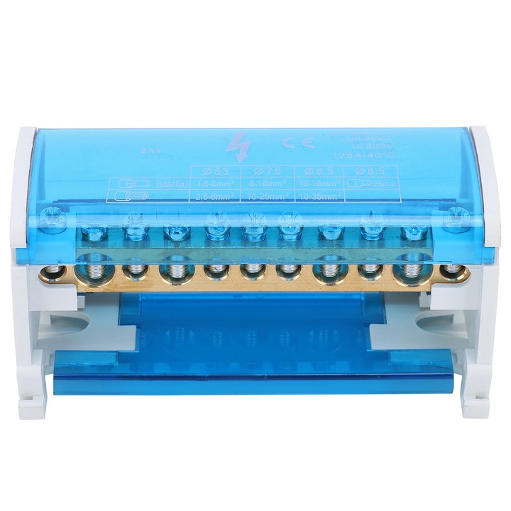 Tablou electric Enforose, cutie de distributie terminala, 2 etape, 2x11 gauri, 100x50x45mm, material PA nylon, capac transparent