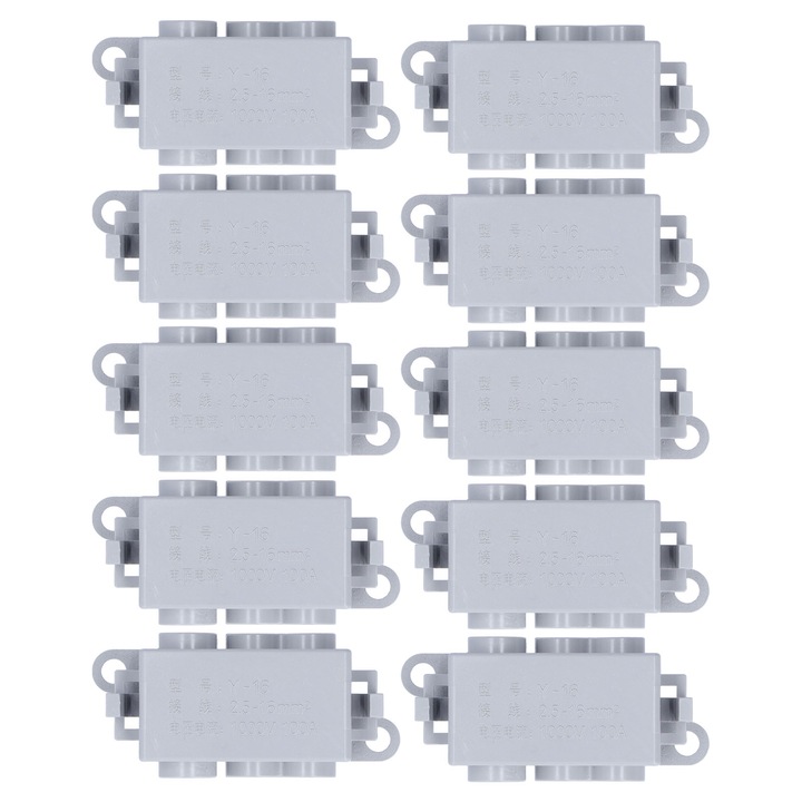 Terminale de tip Y, Enforose, set 10 buc, cu izolatie ridicata, material ABS, 1-6mm, 400V, 60A