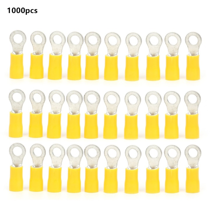 Set 1000 Conectori de sertizare cablu izolat, Enforose, galben