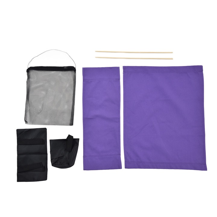 Rendezői székhuzat, Jormftte, vászon anyag, 52x41cm, lila