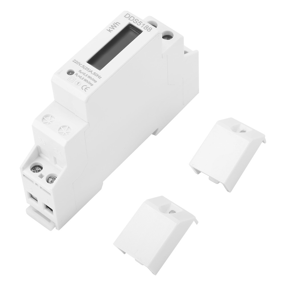 Contor electric digital LCD 220V DDS5188, 5-25A, instalare pe sina DIN ...