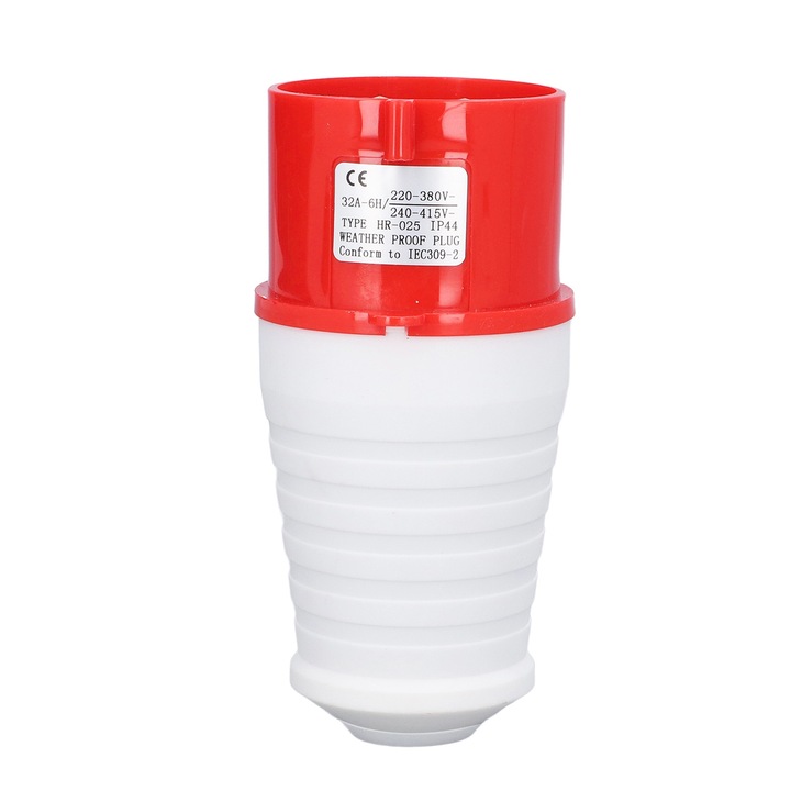 Priza industriala 5PIN Enforose, 32A, IP44, rosie, 220-380V/240-415V