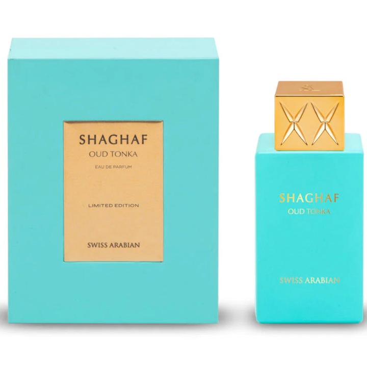 Eau de parfüm Shaghaf Oud Tonka, svájci arab, unisex, 75 ml