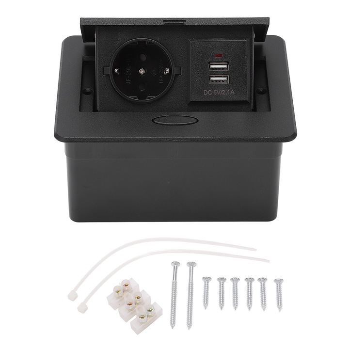 Priza de birou, Enforose, Port USB dublu, Standard UE 250V