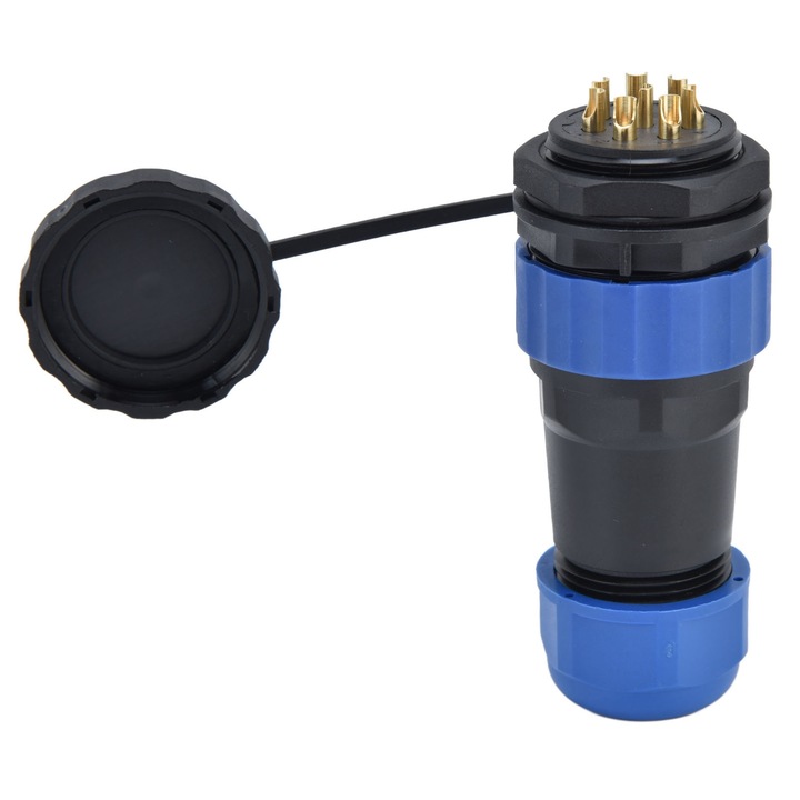 Conector impermeabil tip aviator, Enforose, pentru cablu SP28, IP68, 380V, 25A