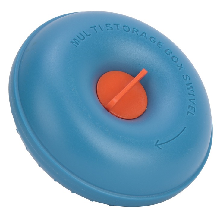 Kerek tároló doboz tablettáknak és cukorkáknak, kis méretű, zárható