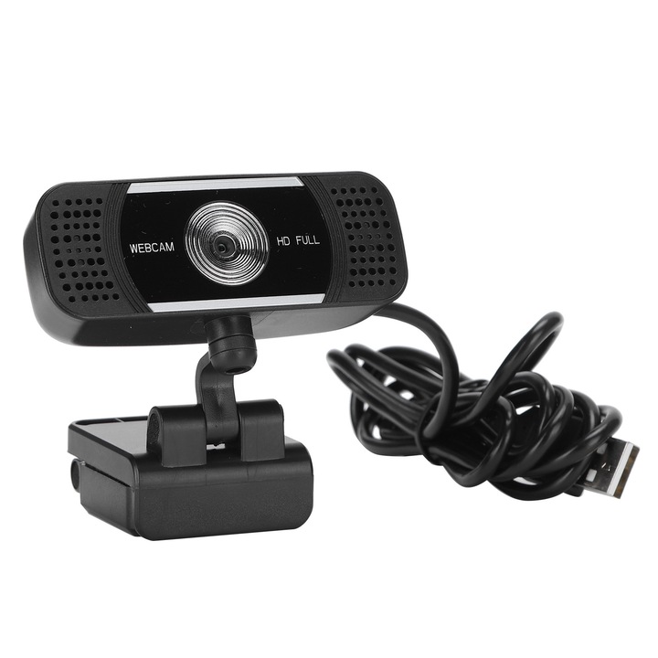 Уеб камера с USB 1080P, автофокус, 7.1x7.1cm, черна
