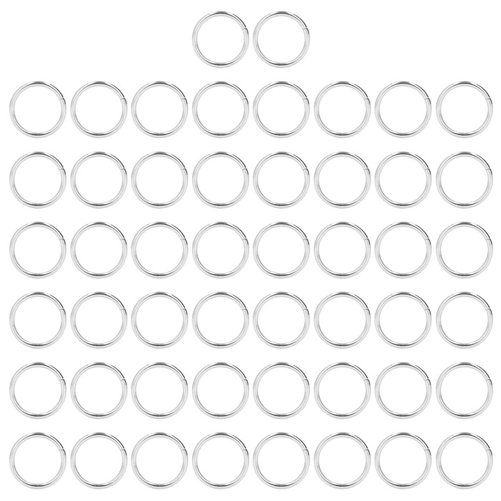 Set 50 inele metalice Enforose, 3mm, 26mm, pentru accesorii imbracaminte si decoratiuni bagaje