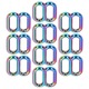 Set 10 Bucati Catarame 8 Forma, Zinc Alloy, 20mm/25mm/32mm, pentru Decoratiuni Luggage si Imbracaminte