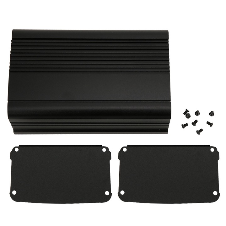 Cutie de proiect din aluminiu Carcasa neagra mat Carcasa pentru controler pentru placi de circuite DIY 55x95x150mm Enforose
