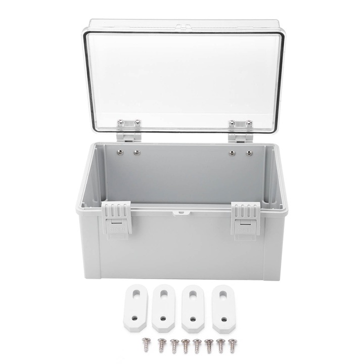 Съединителна кутия Enforose, ABS, водоустойчива, 300x200x170мм, сива