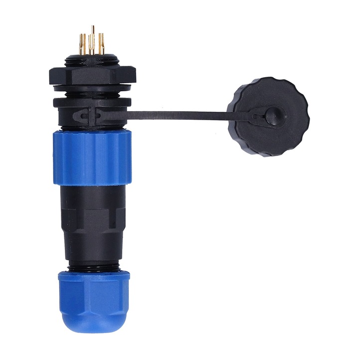 Priza pentru stecher de aviatie Enforose, 7 pini, rezistenta la oxidare, IP68, set 1x masculina si 1x feminina