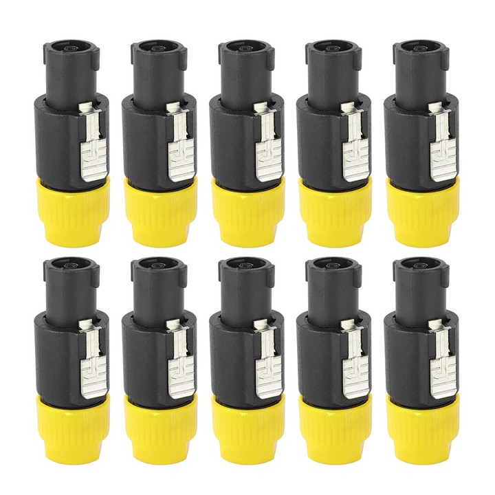 Jormftte C-NL4FC vízálló hangszóró csatlakozó készlet, 10 db, 6~15mm, 30A, sárga