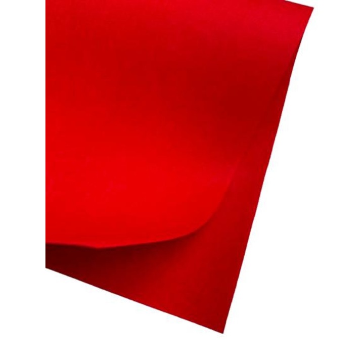 Fetru rigid 1mm 50X100cm, rosu