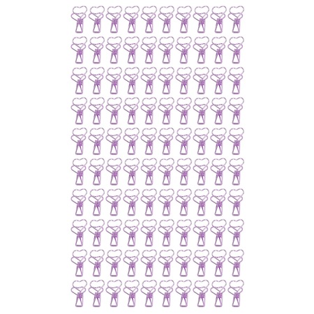 Design Inima In Inima Set 100 clipsuri metalice cu design inima, forta de prindere puternica ...