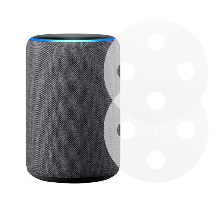 Védőfólia Amazon Echo 3rd Gen-hez, FONIX Sound Protect, Regenerálható szilikon, Speciális védelem, Karcolásgátló, Ütésgátló, Ultravékony, Átlátszó