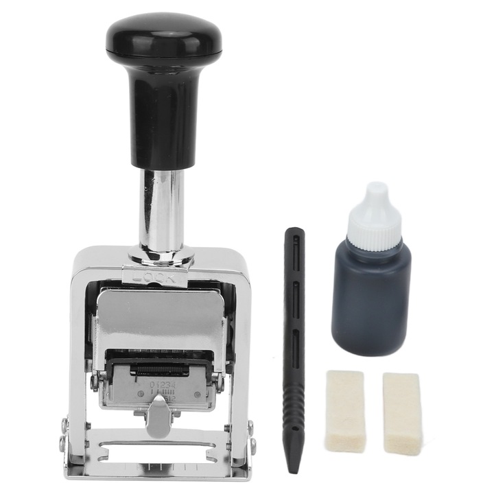 Автоматичен печат с номера, 5 цифри, Jormftte, цинк, за банка и счетоводство