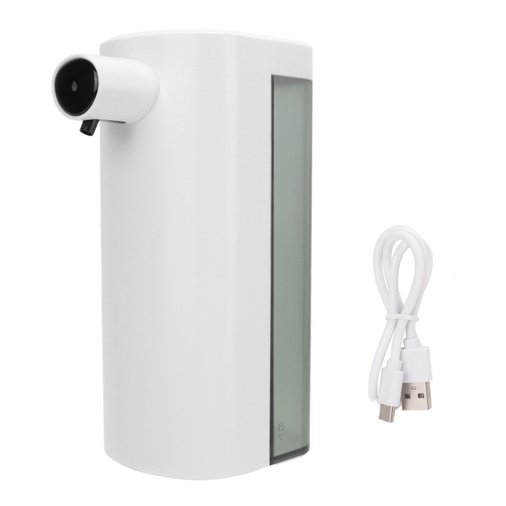 Jormftte 350ml automata szappanadagoló, kompakt, egyszerű stílus, intelligens indukció, újratölthető