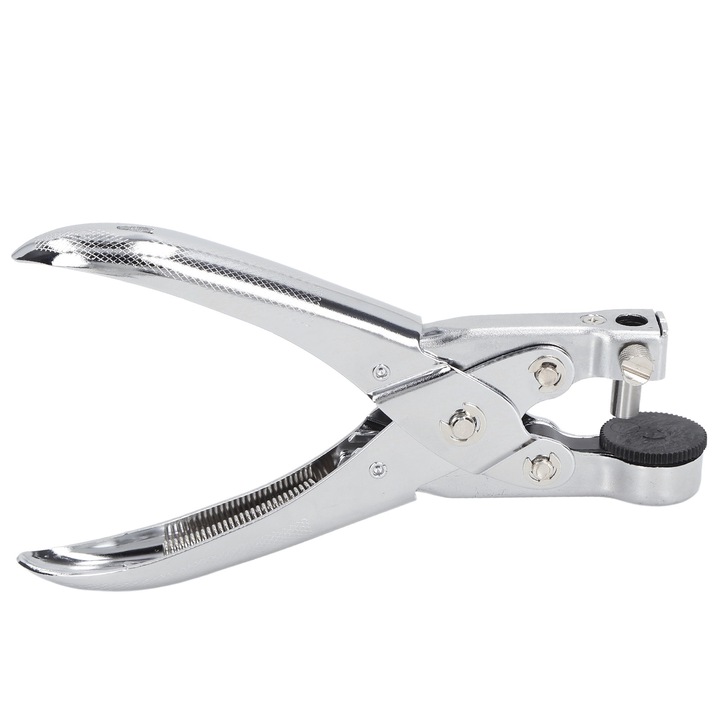 Perforátor Jormftte, krómozott fém, 0.28in átmérő, kényelmes fogantyú, alkalmazható kartonhoz, műanyaghoz.