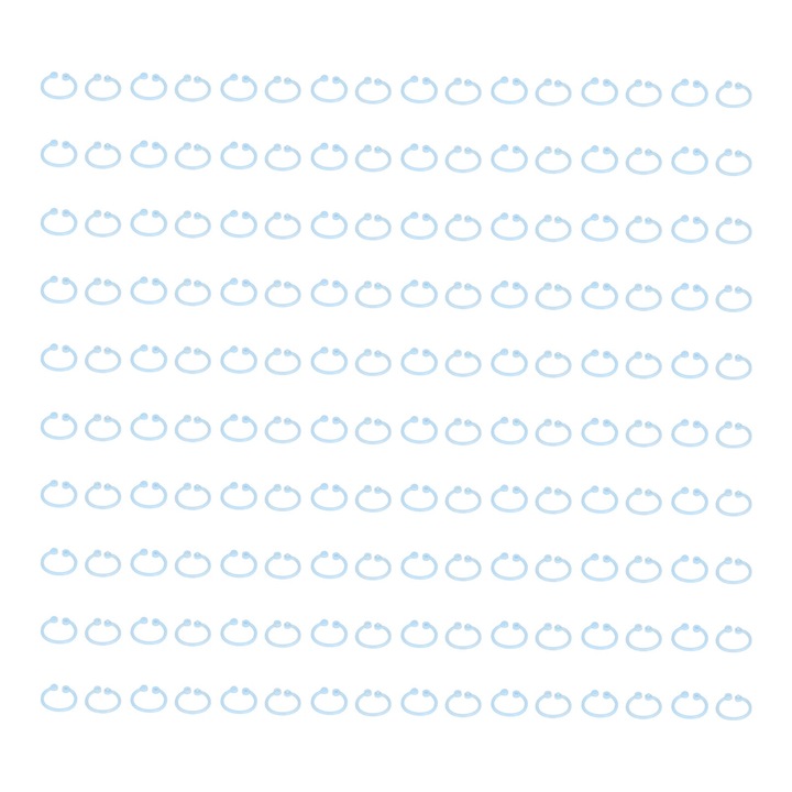 160 darabos PE anyagból készült gyűrűkészlet, Jormftte, tartós, könnyen használható, kék