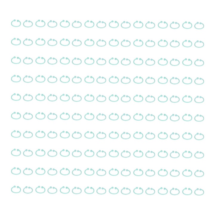 160 darabos mappagyűrű készlet, Jormftte, PE anyagból, zöld, könnyen használható