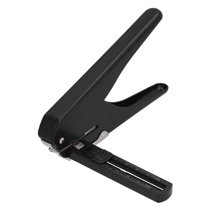 Jormftte lyukasztó, állítható, hulladékgyűjtővel, fém, fekete