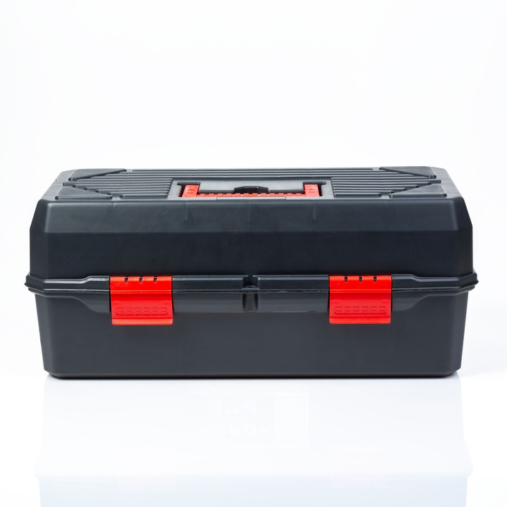 Szerszámtáska nyitható tálcával - műanyag - 250 x 495 x 230 mm