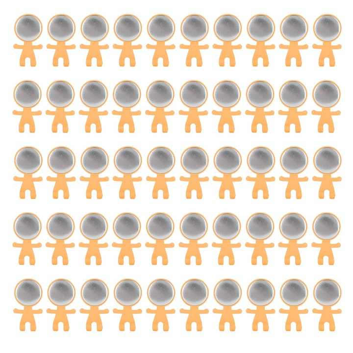 50Set 58MM Fogkefetartó Horog Jelvény Ellátás Üres Jelvények Borítók DIY KészletNarancs