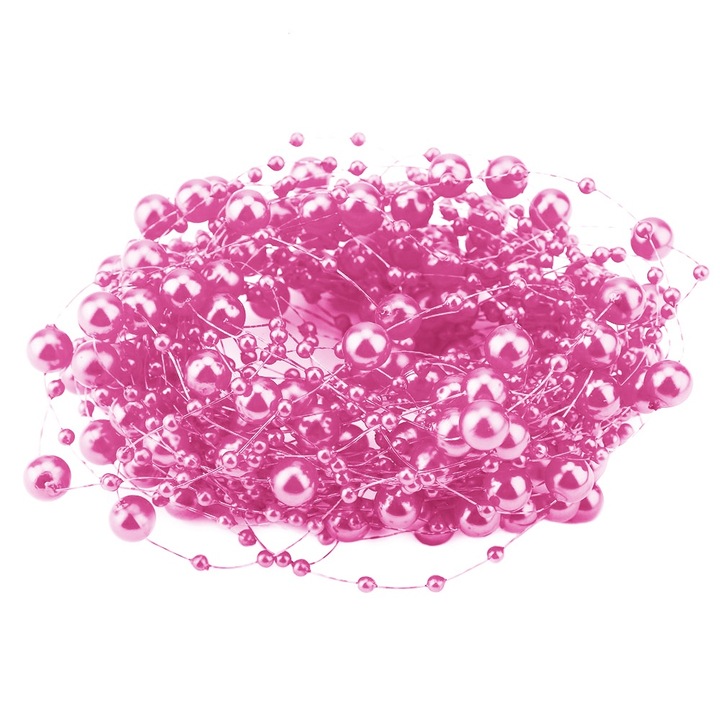 Ghirlanda artizanat 10M cu Perle artificiale Margele Lant DIY roz, Enforose