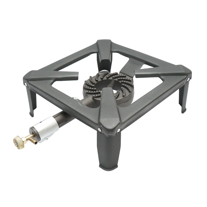Pirostrie, arzator pe gaz patrat cu 4 picioare 400x400x150mm