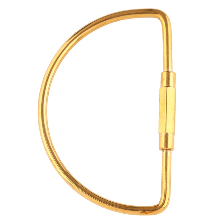 Kulcstartó karabiner csavaros zárral, Jormftte, félkör alakú, többszínű, szett