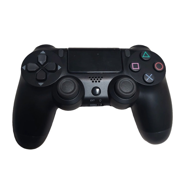 Controller wireless doubleshock, pentru PS4, PSTV si PS Now, cu vibratii, control precis, design ergonomic, baterie reincarcabila incorporata, negru