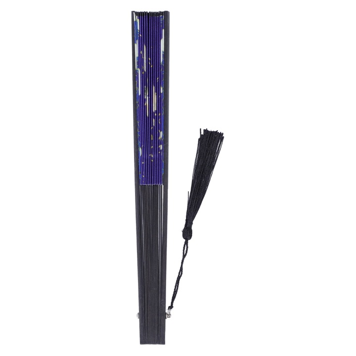 Черен бамбуков вентилатор с шарка на жерав, античен дизайн, комплект декоративни аксесоари